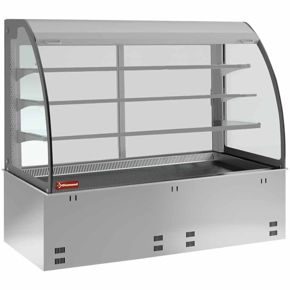 Element Kühlwanne und Kühlvitrine auf 3 Ebenen geschlossen, belüftet, 2x GN 1/1 (ohne hermetische Einheit) - DPA/RVF318-S