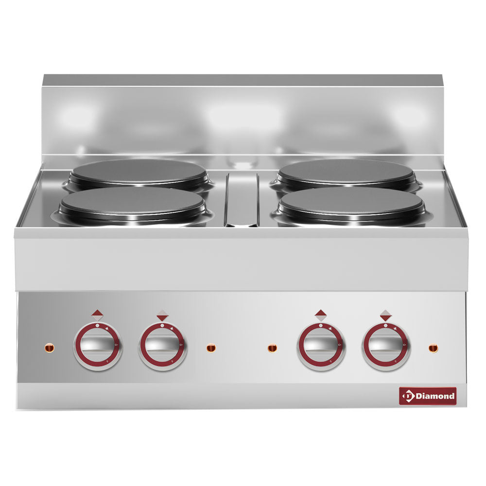 Elektroherd 4 Platten mit runden Herdplatten "Alpha 650" - E65/4P7T-230V/3-N