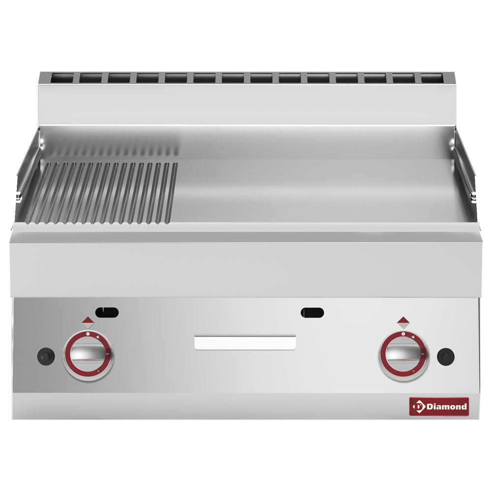 Gas Grillplatte 2/3 glatt 1/3 gerillt  -Top- - G65/PM7T-N
