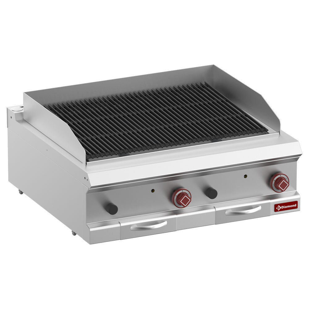 Lavasteingrill, Modul 1/2, Rost aus Eisen "doppelseitig"  -Top- - G7/GPL8T-ZN