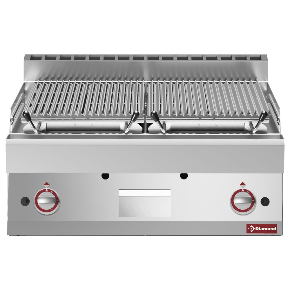 Lavasteingrill 1/2 Modul, Rost aus Eisen "doppelseitig" - PLX87-PN