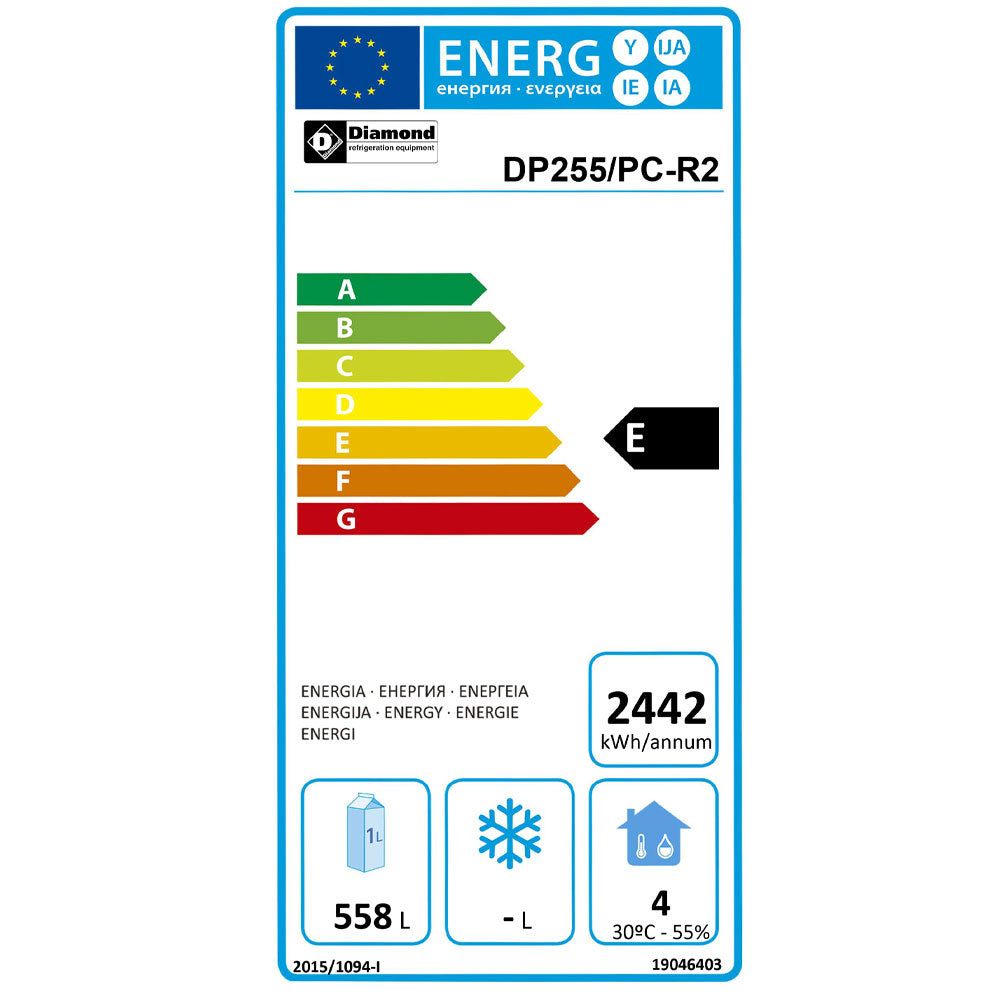 Kühltisch, belüftet, 4 Türen EN 600x400 (760 L) - DP255/PC-R2
