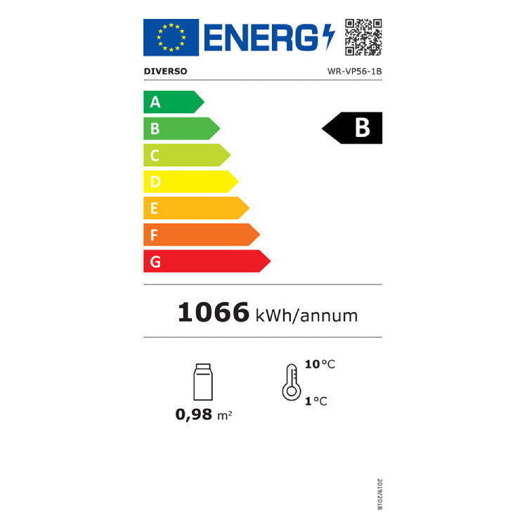 Vertikaler Kühlschrank, 1 Tür, 615 Liter - SCHWARZ