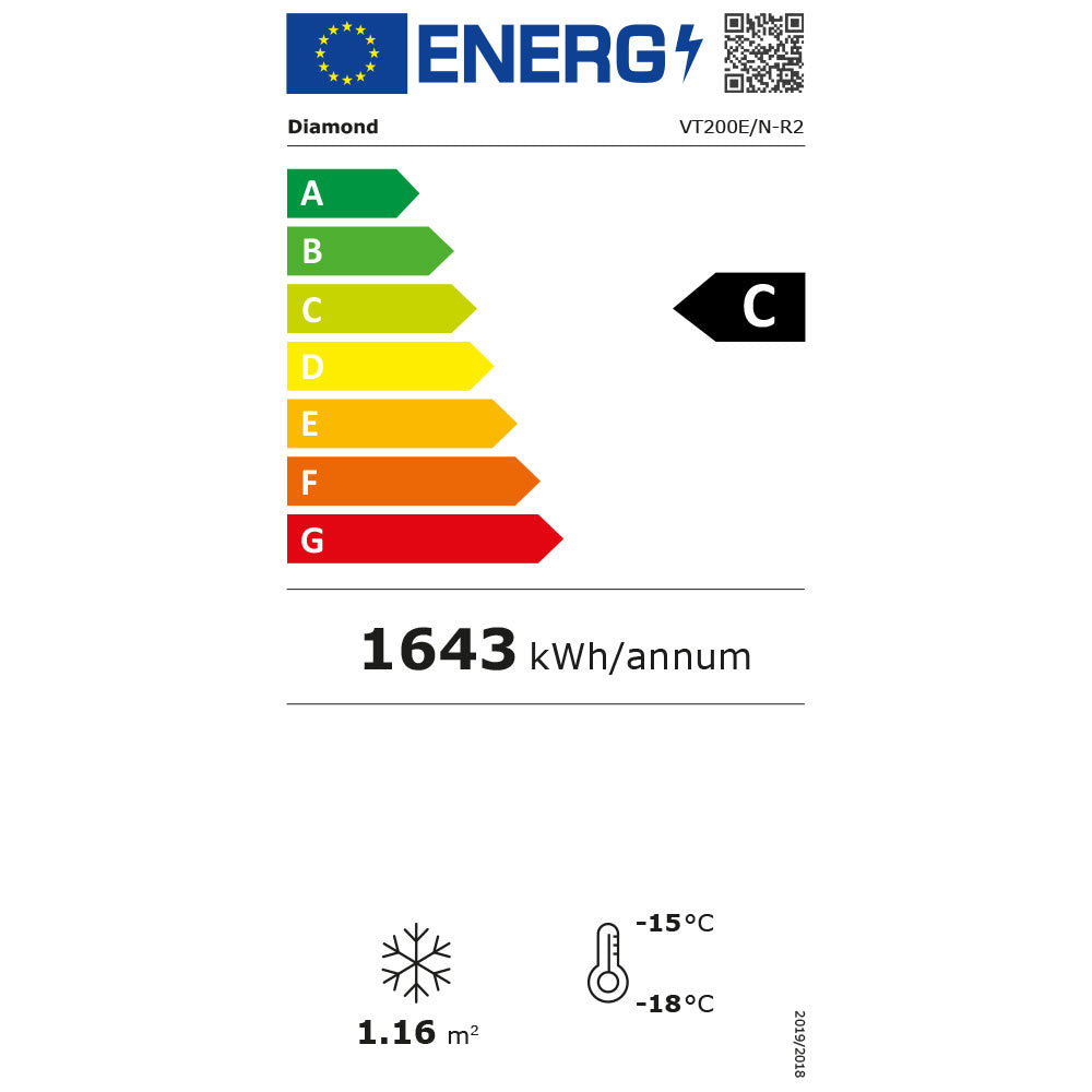 Panorama-Tiefkühltruhe, 2 Kompressoren, 1 Temperatur - VT200E/N-R2