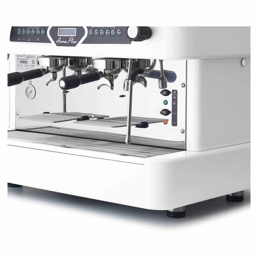 Expressomaschine, 2-gruppig, automatisch (mit Display) - WEIß - AROMA/2EW
