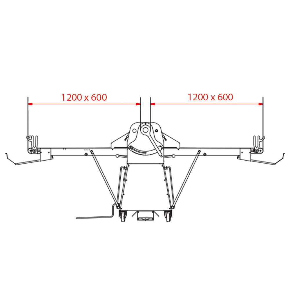 Teigausrollmaschine Sockel 600x1200 mm - Variable Geschwindigkeit - LM/60-120VV
