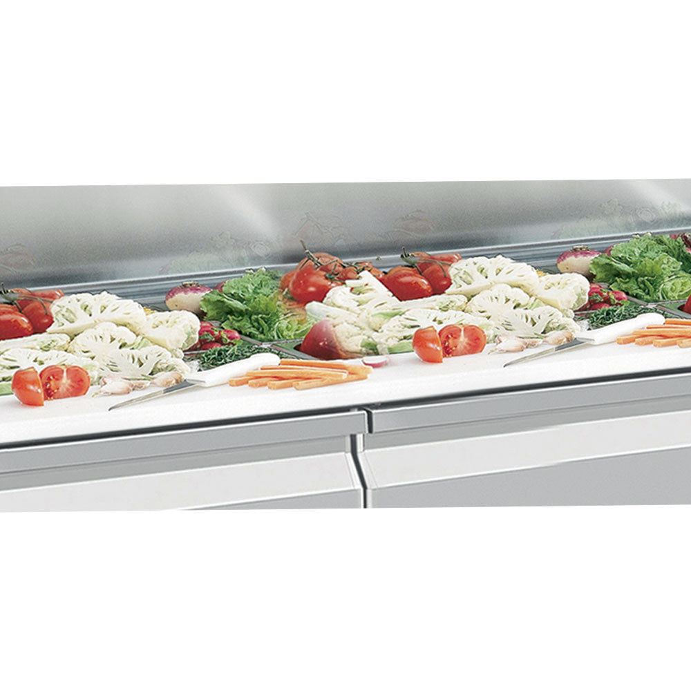 Kühltisch, Umluft, 2 Türen, 260 Lit. mit Struktur für 1/1 GN - SG2-G3/P9