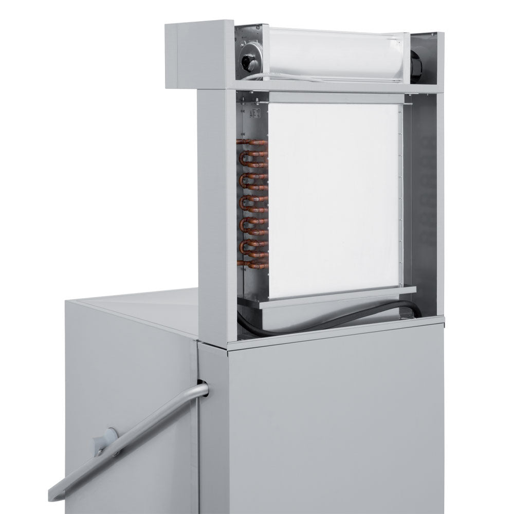 Haubenspülmaschine, Körbe 600x500 mm + Softener kontinuierlich + Dampfkondensator-Wärmerückgewinnung - DCR37/6-AC-RC
