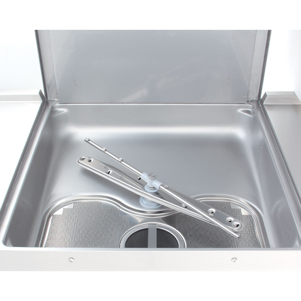 Haubenspülmaschine, Körbe 500x500 mm "Full Hygiene", mit kontinuierlicher Entkalkung + Dampfkondensator-Wärmerückgewinnung - DCS9/6-AC-RC