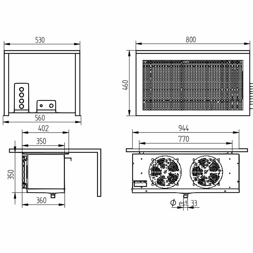 Kühlaggregat "By-block" T Grad -15 Grad-25 Grad - HN202T-4T