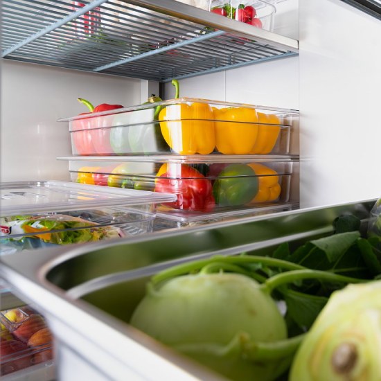 Starline Doppeltür-Kühlschrank mit Rädern, GN 2/1
