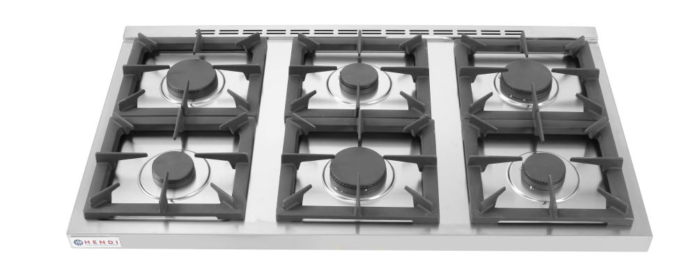 Gaskocher Kitchen Line 6 Brenner mit offenem Unterbau