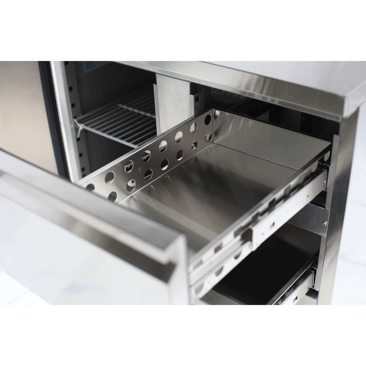EASYLINE Kühltisch Mini 700 / 2-fach - mit 4 Schubladen