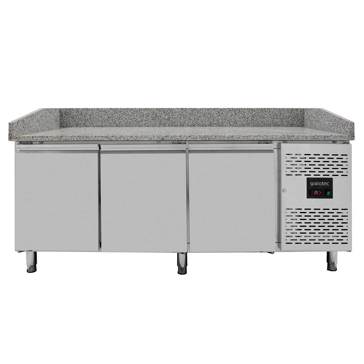 EASYLINE Pizzatisch Pizzakühltisch 800 / 3-türig "grau"