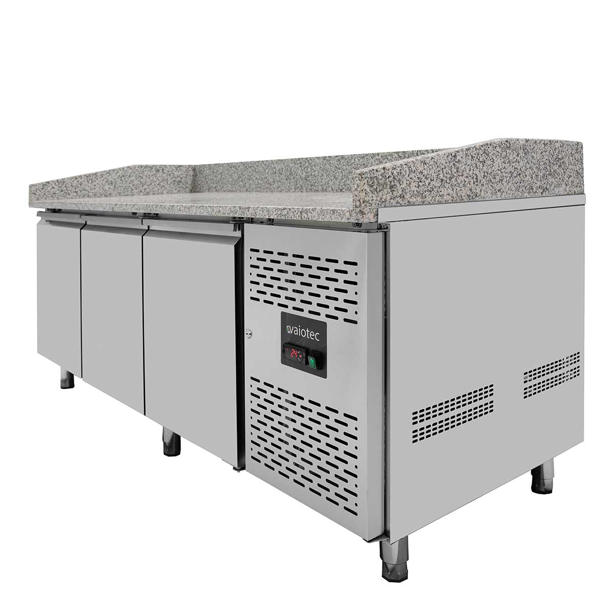 EASYLINE Pizzatisch Pizzakühltisch 800 / 3-türig "grau"