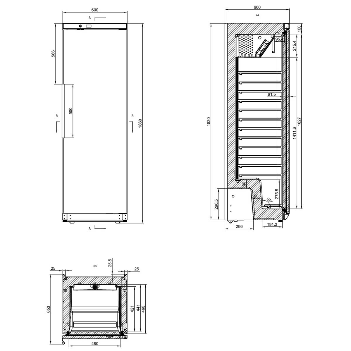EASYLINE Lagerkühlschrank ABS / 305