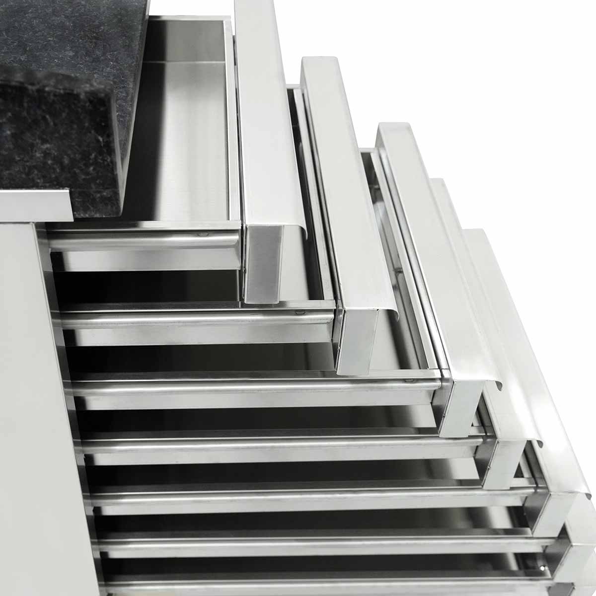 EASYLINE Pizzakühltisch 800 / 1-türig & 7 Schubladen "schwarz"