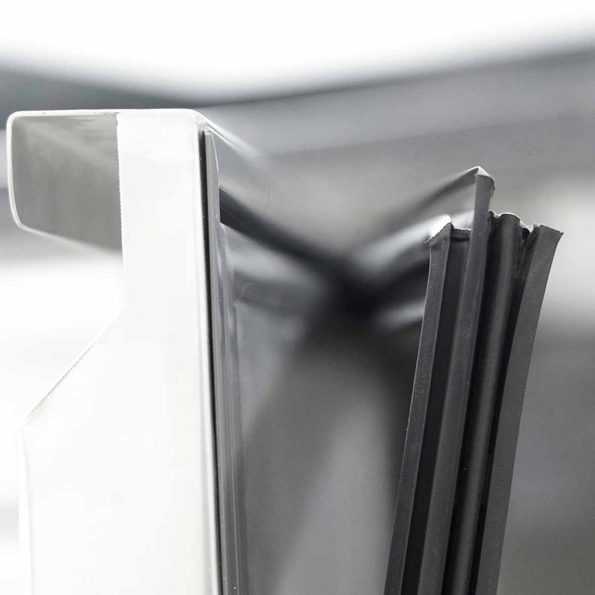 EASYLINE Pizzatisch 800 / 2-türig & 7 Schubladen "schwarz"