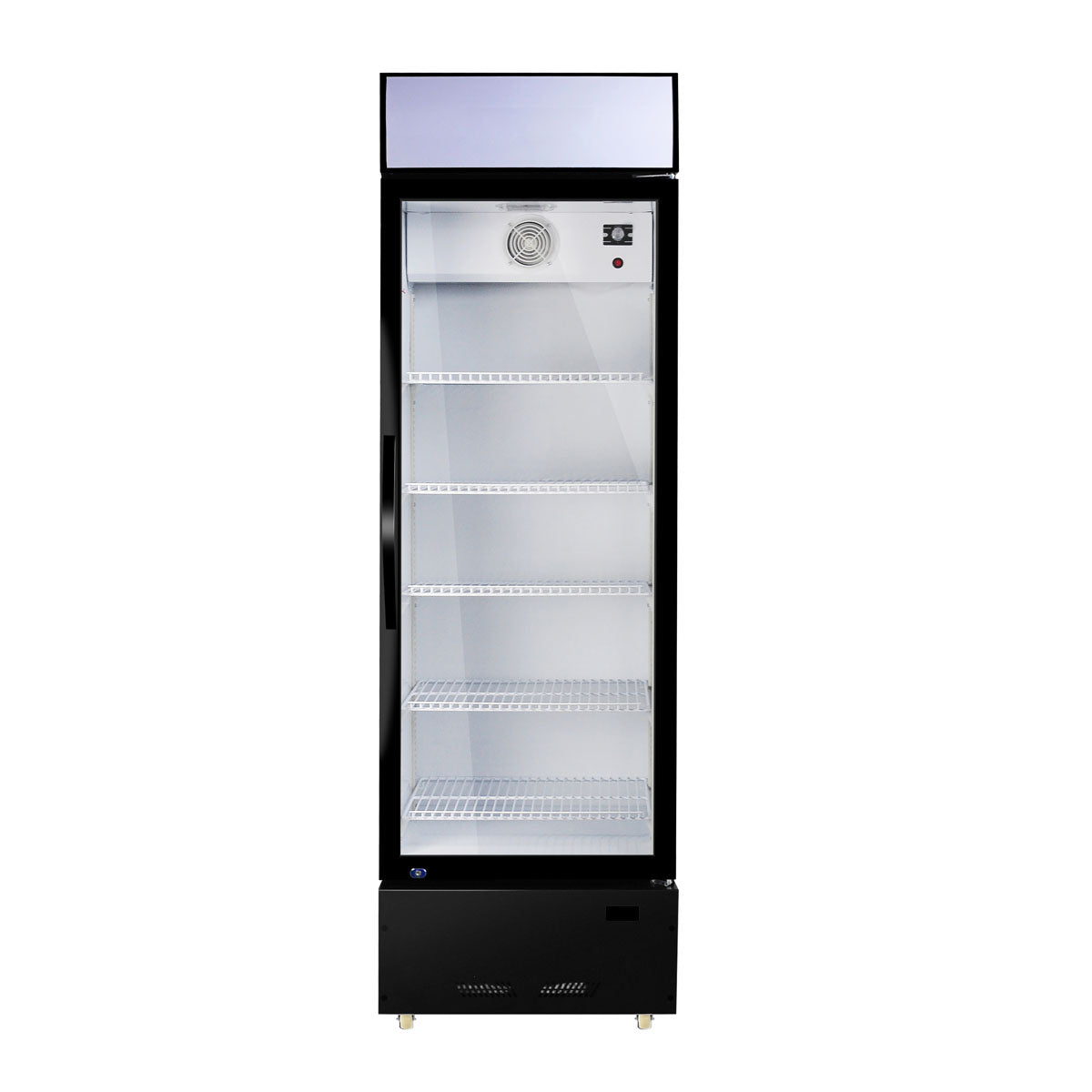 EASYLINE Getränkekühlschrank 290 Liter mit Leuchtaufsatz "schwarz"