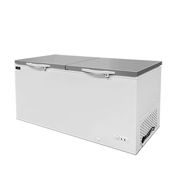 Truhe 610L WeiÃŸ/Edelstahl -18Â°C bis -25Â°C Statische KÃ¼hlung