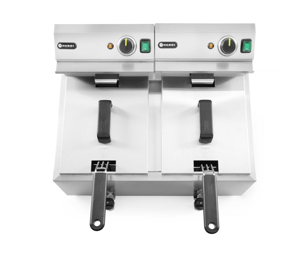 Profi Line Fritteuse mit Ablasshahn, 2 × 8 l