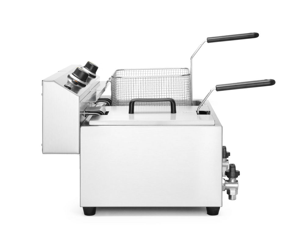 Profi Line Fritteuse mit Ablasshahn, 2 × 8 l