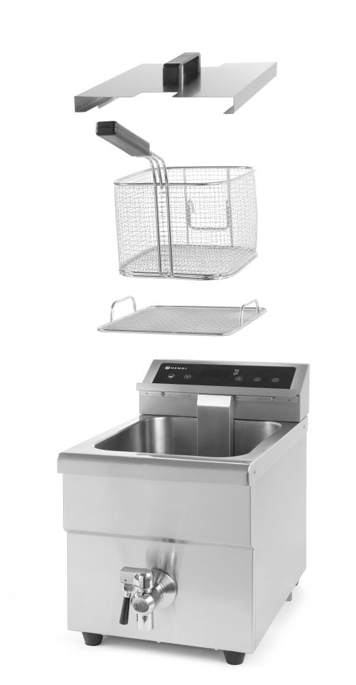 Induktionsfritteuse mit Ablasshahn - 8 l