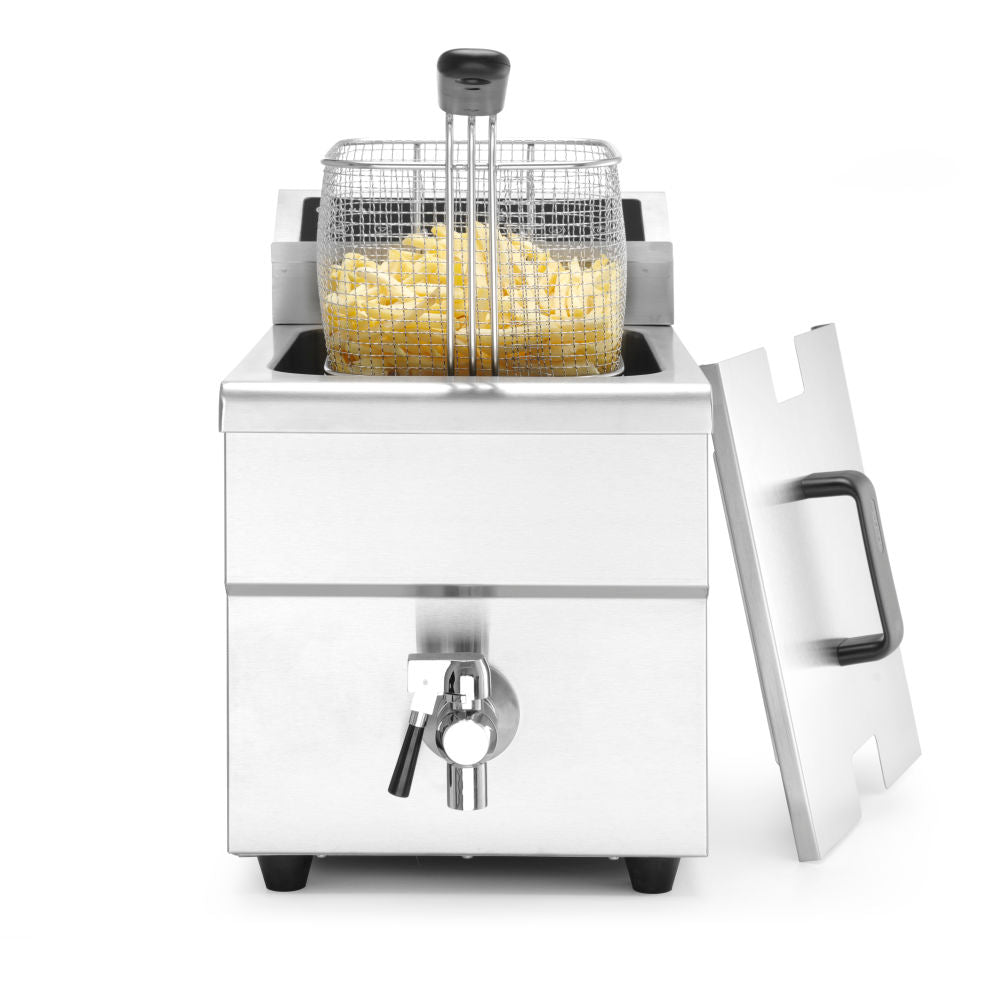 Induktionsfritteuse mit Ablasshahn - 8 l