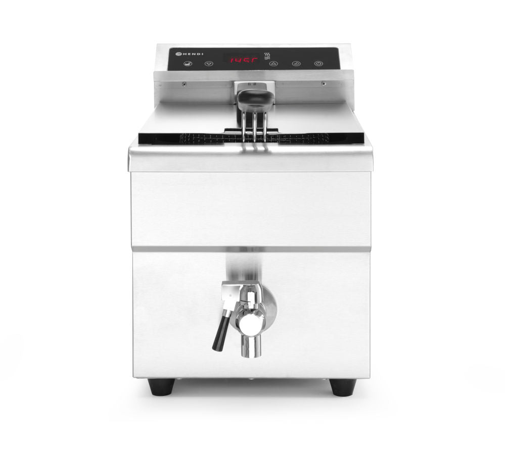 Induktionsfritteuse mit Ablasshahn - 8 l