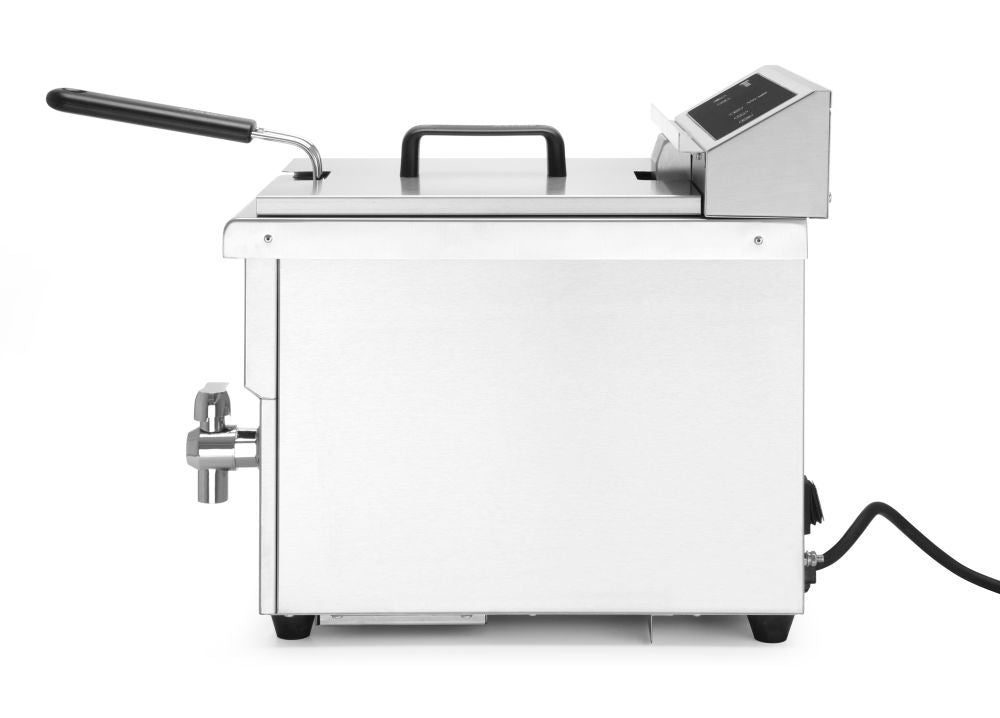 Induktionsfritteuse mit Ablasshahn - 8 l