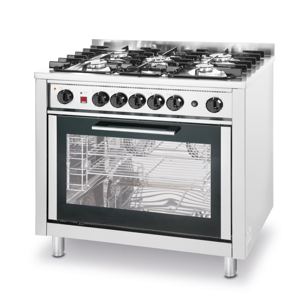 Gasherd - 5 Brenner mit Elektroofen