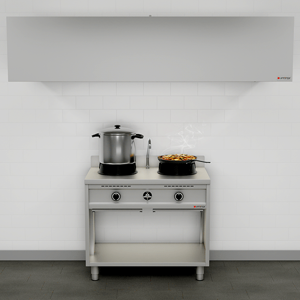 Wokherd Gas-Wok-Herd - 2x15 kW - 2 Kochzonen