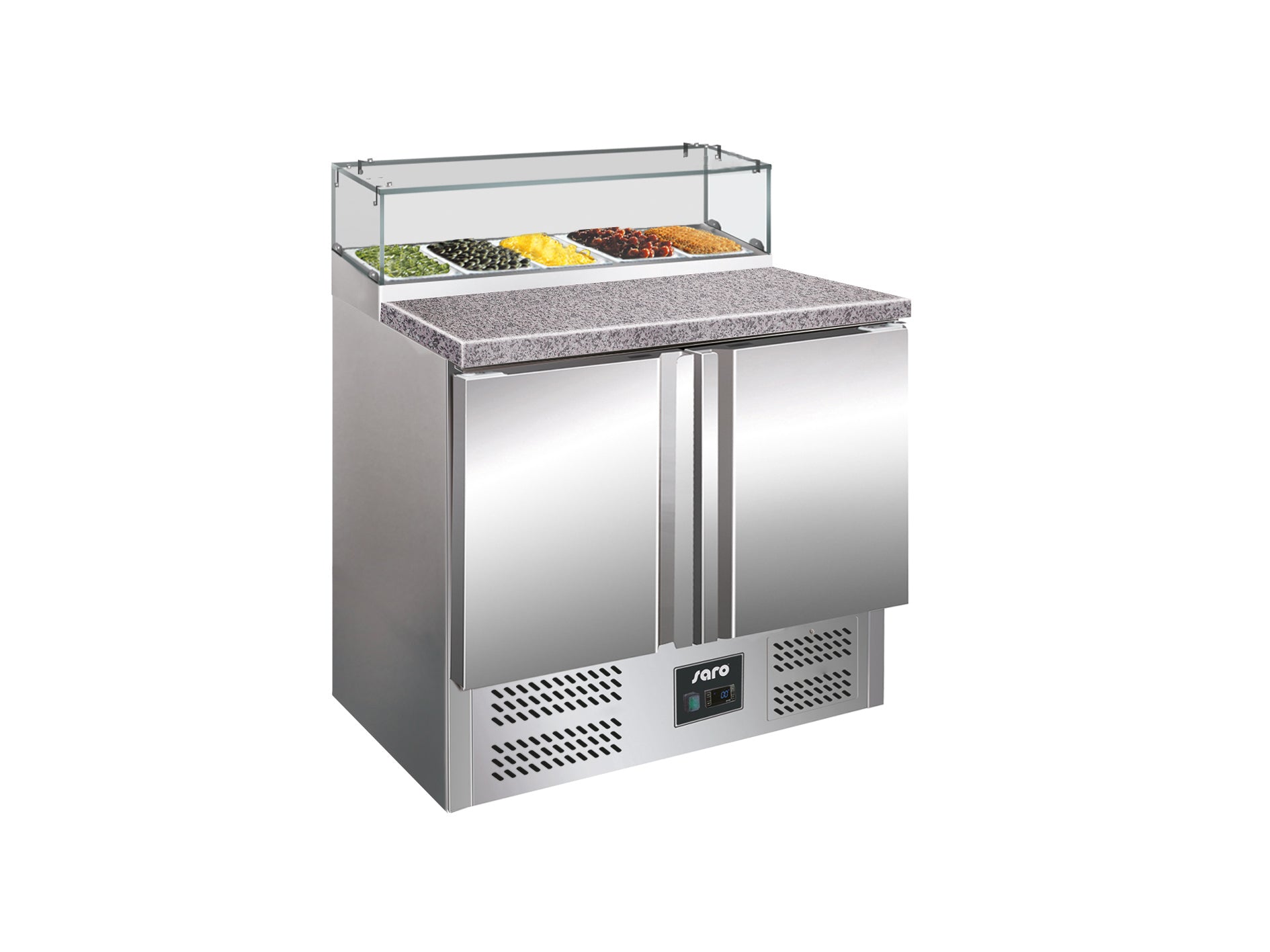 SARO Pizzatisch mit Glasaufsatz Modell PS 200 G
