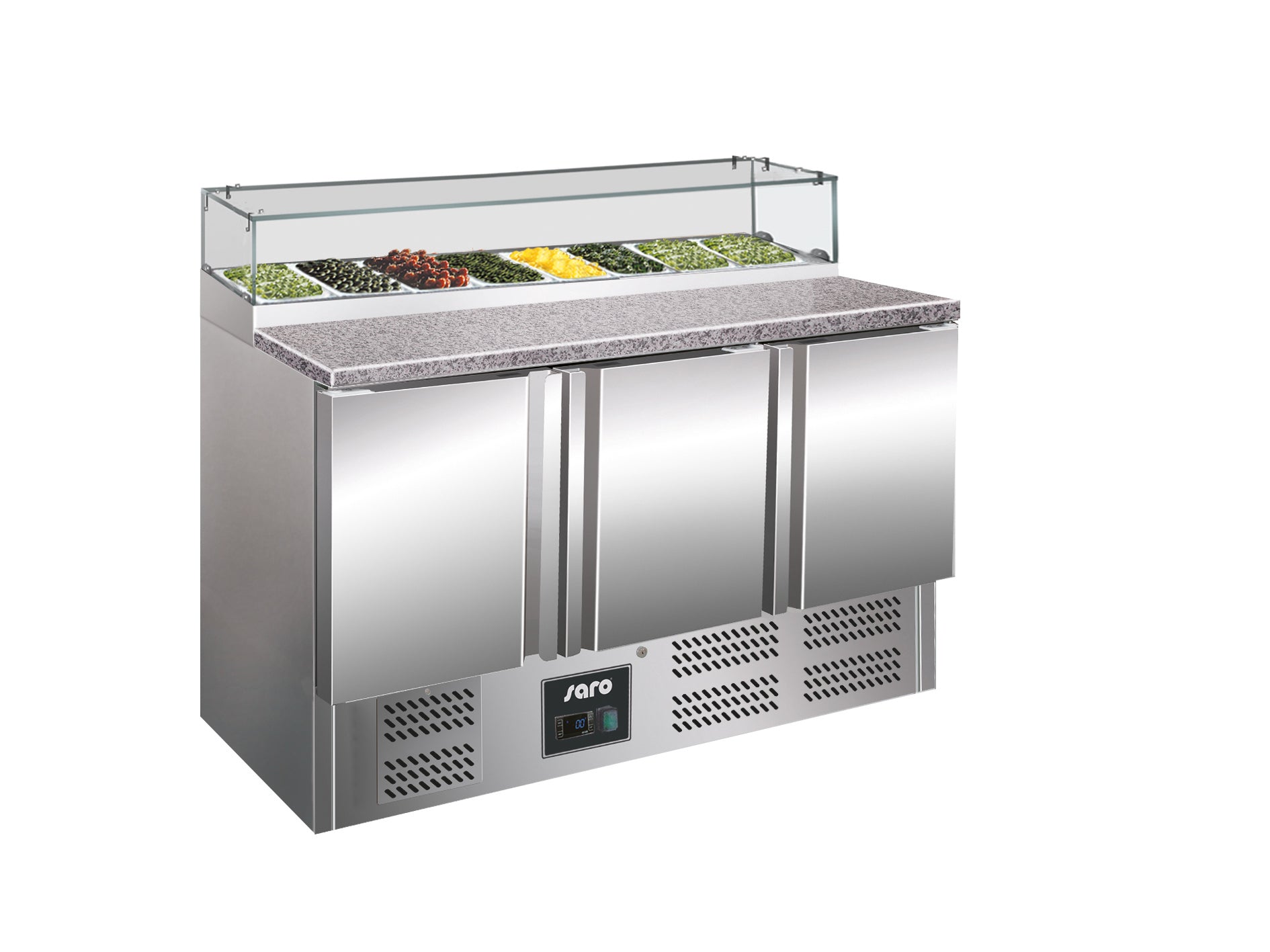 SARO Pizzatisch mit Glasaufsatz Modell PS 300 G
