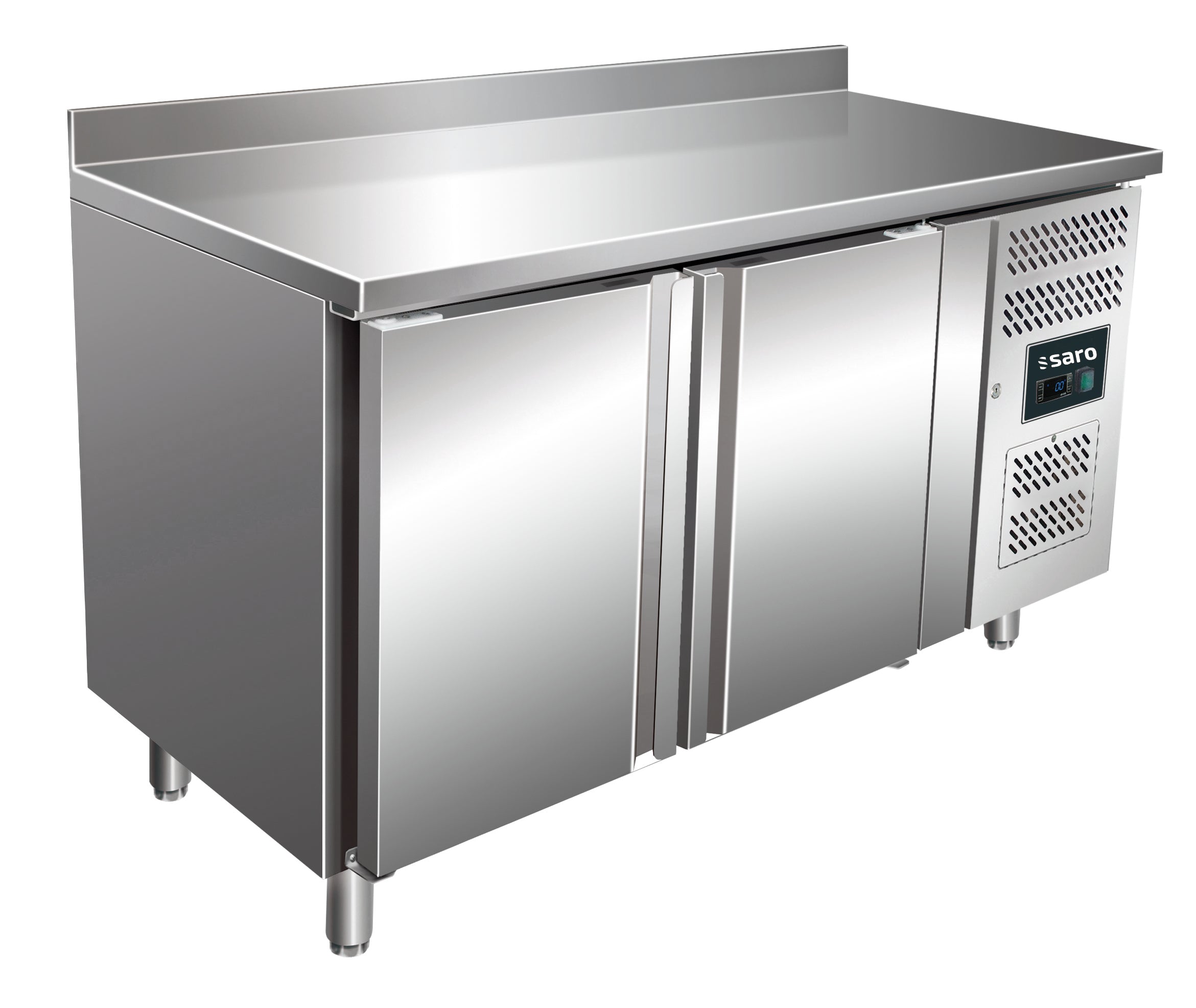 SARO Kühltisch mit 2 Türen und Aufkantung, Modell KYLIA GN 2200 TN