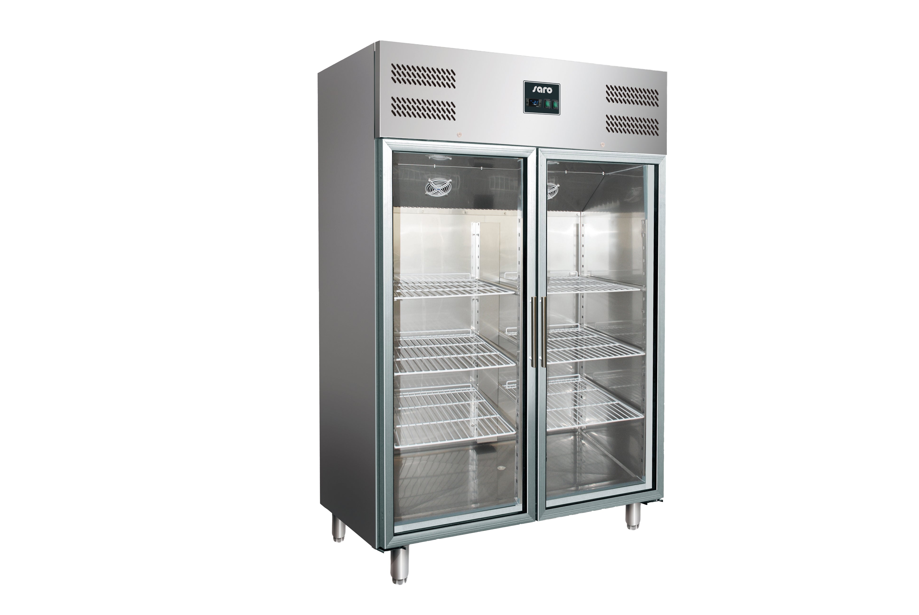 SARO Gewerbekühlschrank mit Glastür - 2/1 GN Modell GN 1200 TNG