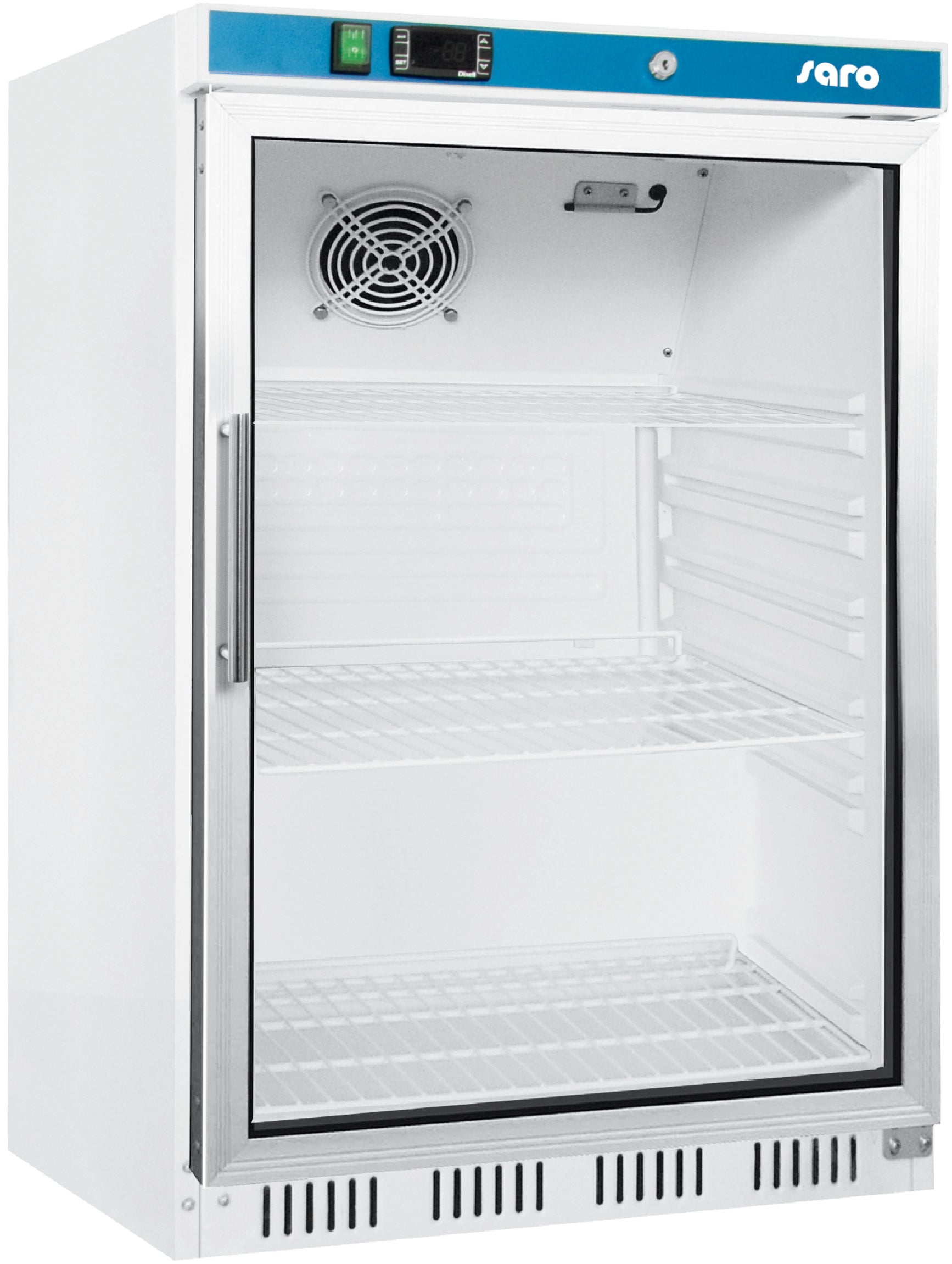 SARO Lagerkühlschrank mit Glastür - weiß Modell HK 200 GD