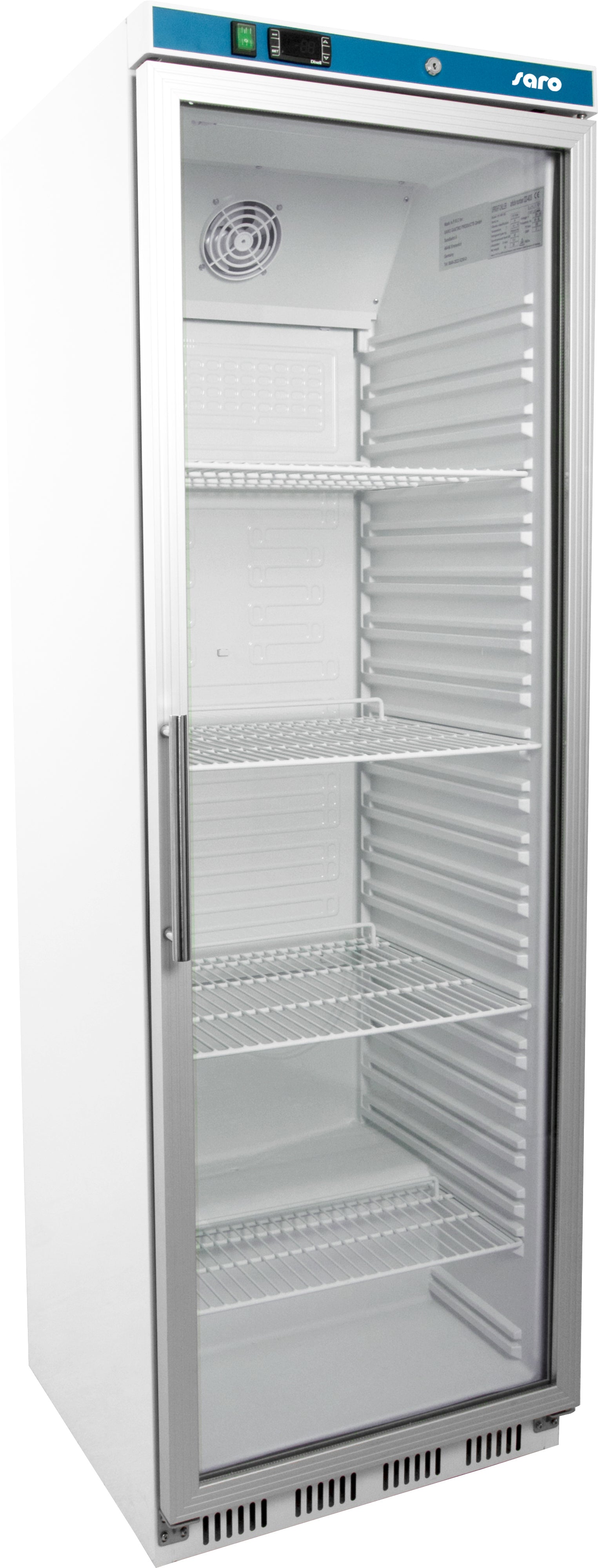 SARO Lagerkühlschrank mit Glastür - weiß Modell HK 400 GD