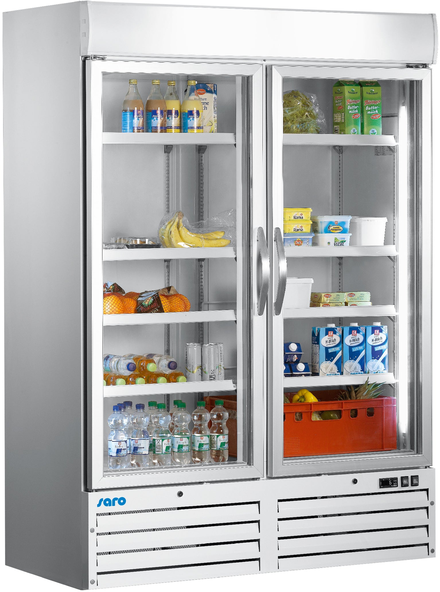 SARO Kühlschrank mit Glastür, 2-türig - weiß Modell G 920