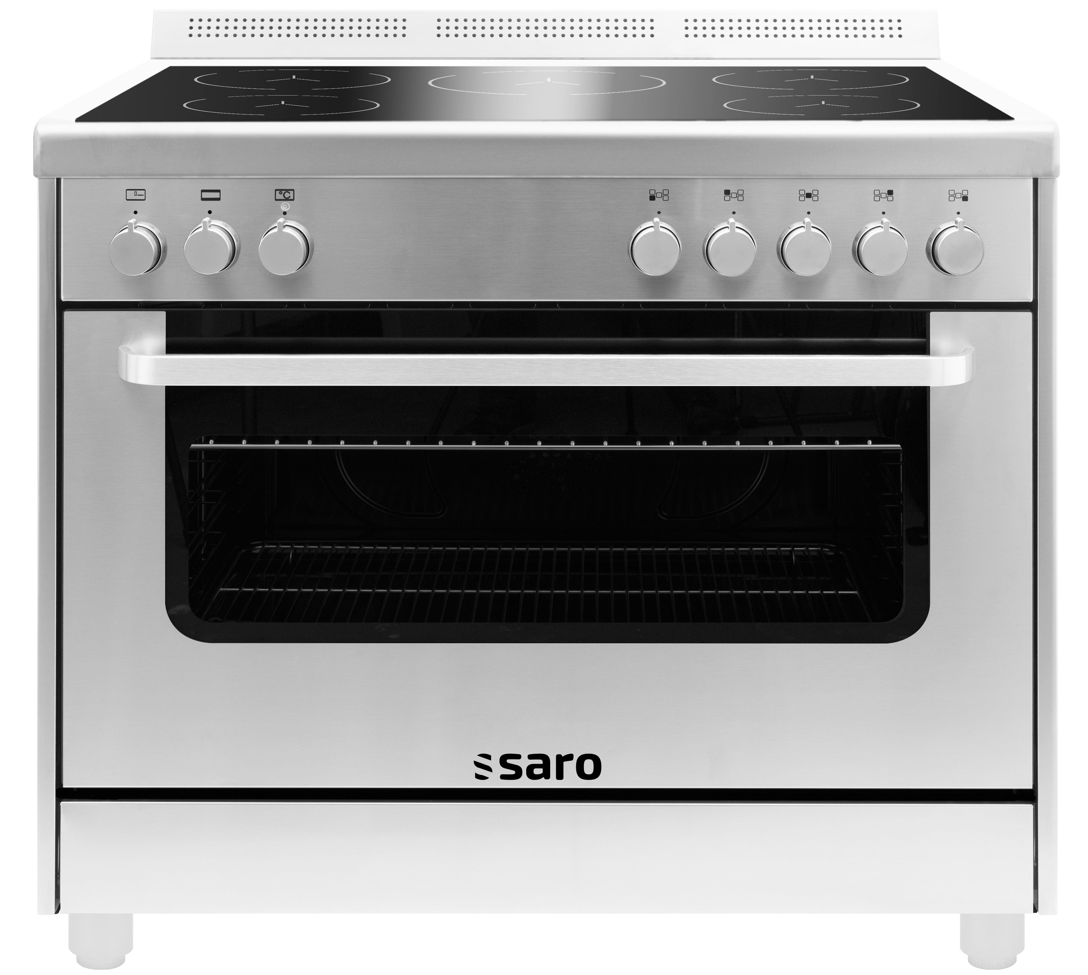 SARO Induktionsherd +Elektrobackofen TS95IND61X silber