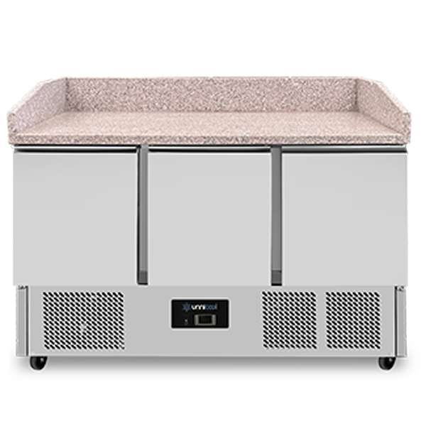 Pizza-Arbeitsbank 350 L 3 TÃ¼ren (1/1 GN) +2 Â°C bis +8 Â°C