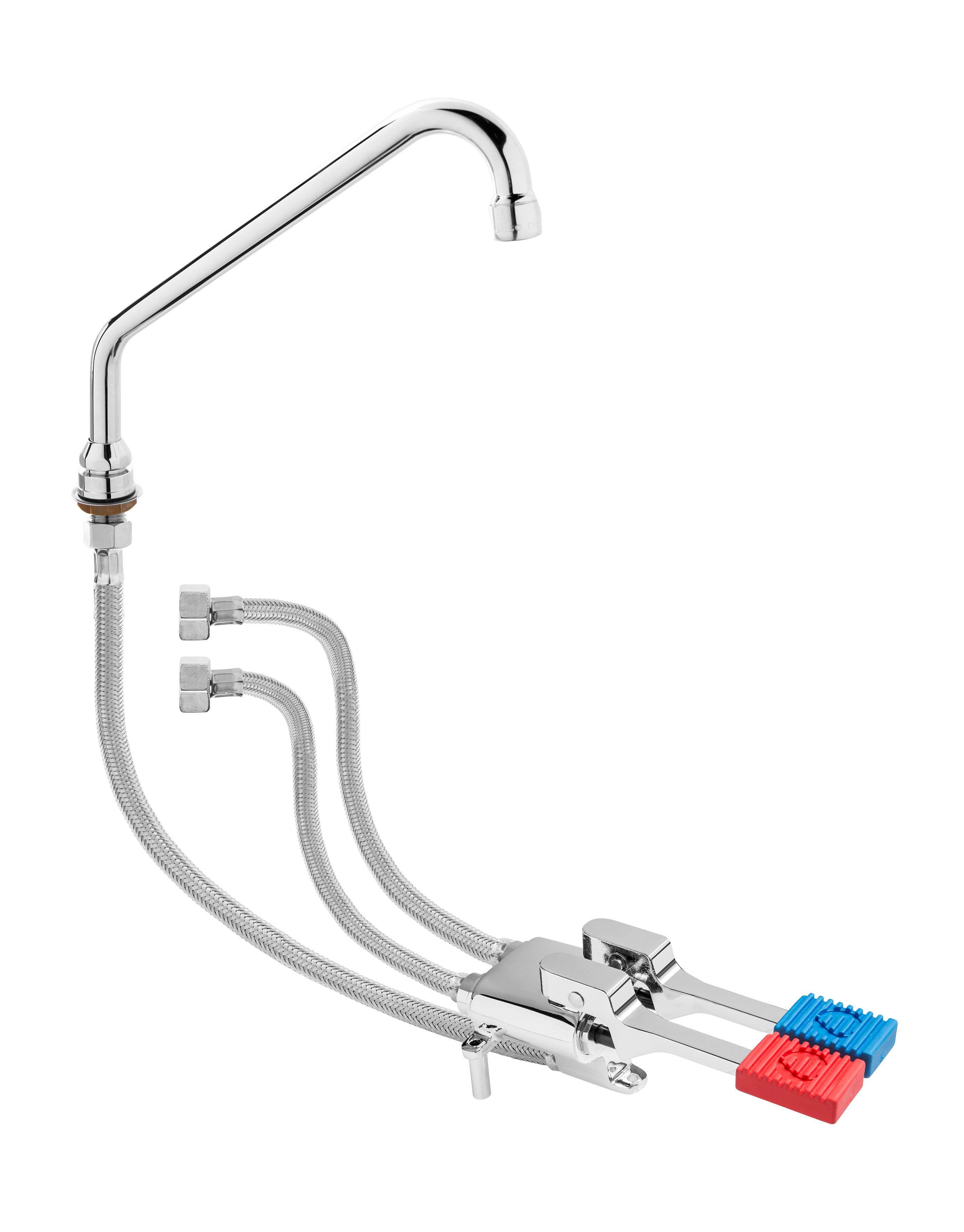 SARO Armatur mit Fußpedal - Kalt- / Warmwasser Set Modell THEA