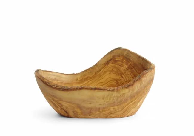 Dekorative Schale aus Olivenholz