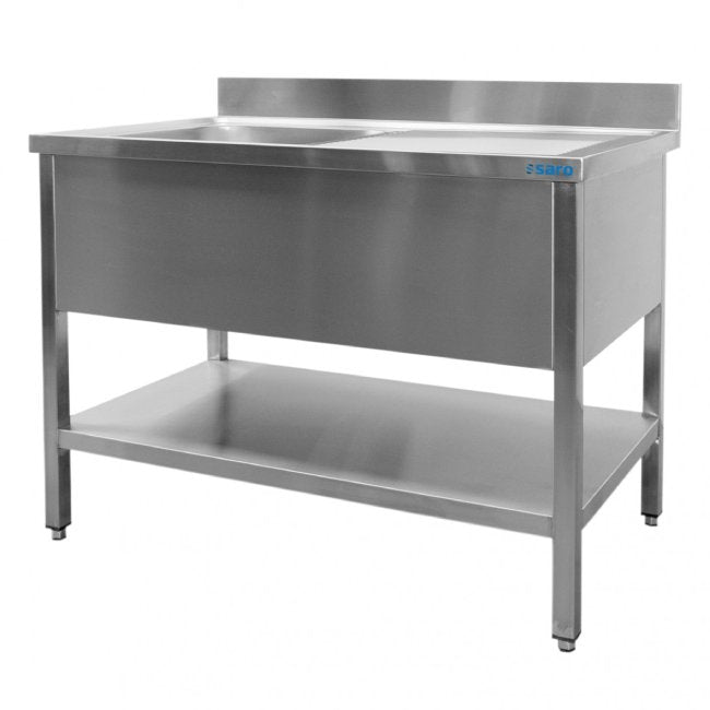 SARO Spültisch mit 1 Becken, links - 600 mm Tiefe, 1200mm