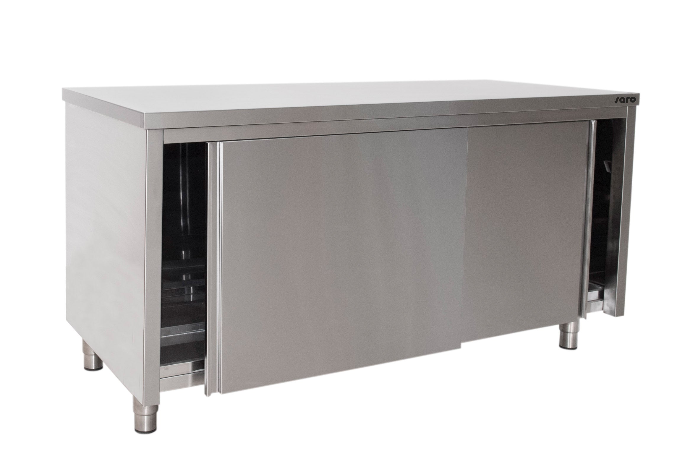 SARO Edelstahlschrank, Schiebetür - 700 mm Tiefe, 1800mm