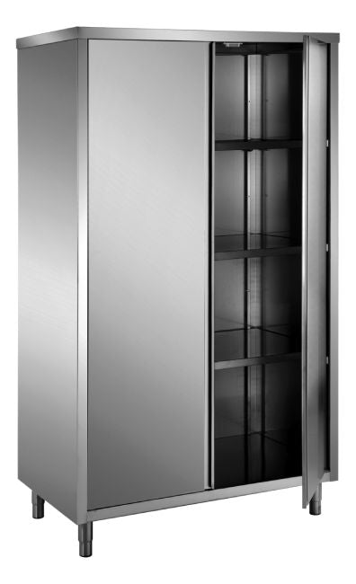 SARO Edelstahl-Lagerschrank mit 2 Flügeltüren 1200x700 AISI 304