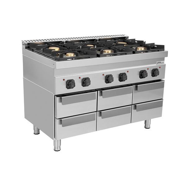 Unterbau 1200mm â€“ Mit 6 Schubladen - 7030UB-C