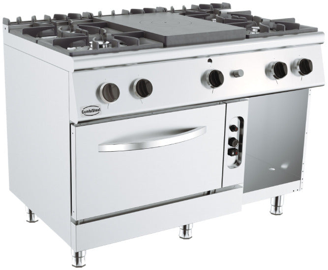 Base 700 Glühplattenherd 4 Brenner, Gasbackofen