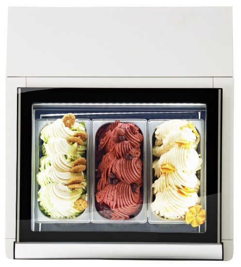 Eisvitrine Speiseeisvitrine Tischmodell weiß V2