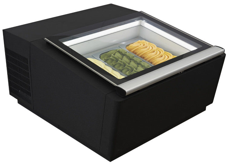 Eisvitrine  Tischmodell Speiseeisvitrine schwarz
